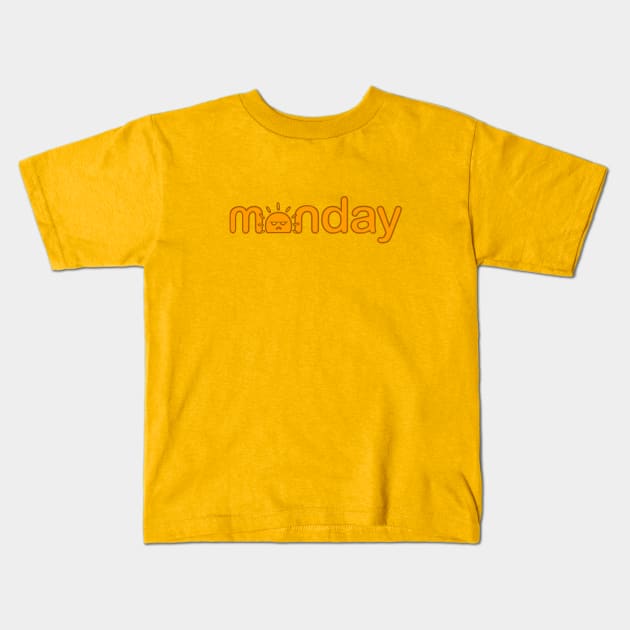 Mondays Kids T-Shirt by Artbysusant 